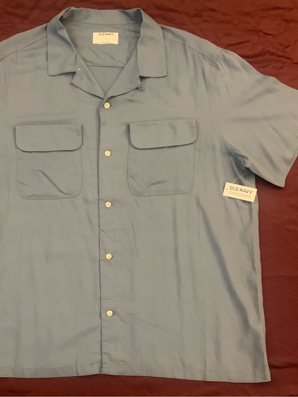 OLD NAVY 100% Rayon/Viscose Twin Pocketed SS Camp Shirt